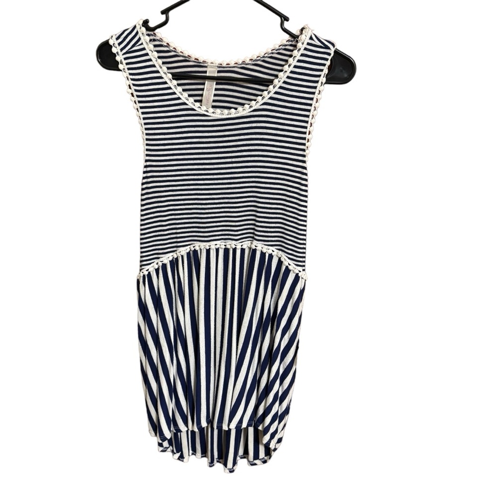 Women’s Navy & White Striped Tank
